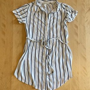 H&M vertical stripe tie dress